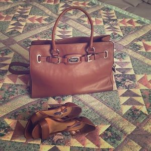 Michael Kors satchel- brown, large, great work bag